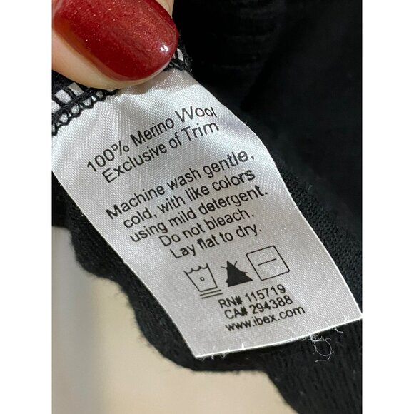 Ibex Merino Wool Full-Zip Cycling Black Jacket With Back Pocket & Logo Detail - Picture 3 of 8